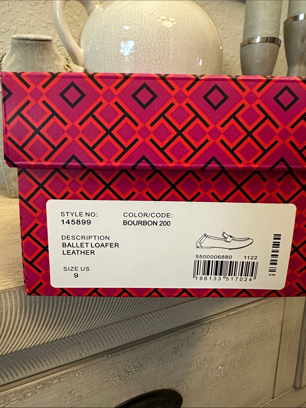 Tory Burch Leather Ballet Loafers Bourbon Size 9 - Picture 8 of 10